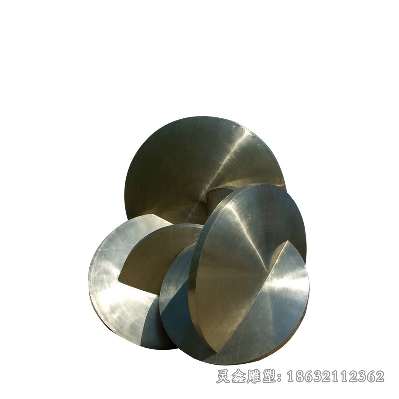 抽象不锈钢异形圆环雕塑