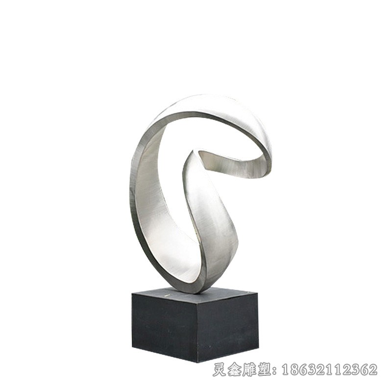 镜面异形圆环园林不锈钢雕塑