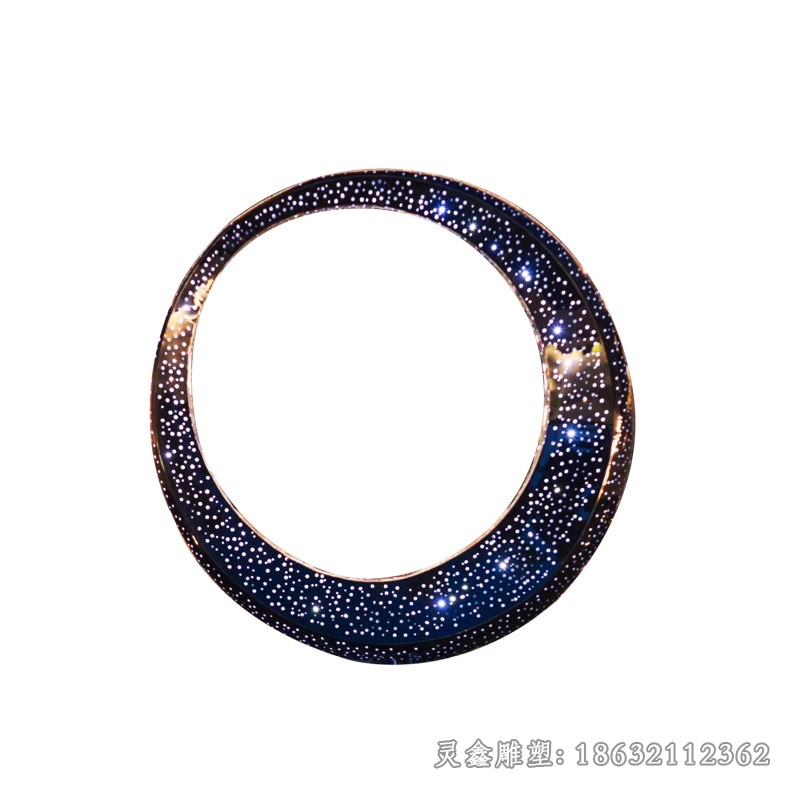 发光月亮广场不锈钢雕塑