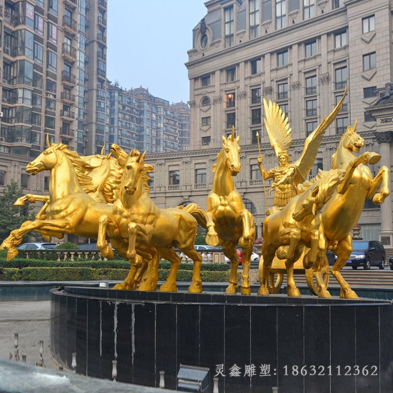 阿波罗战车铜雕 (1)