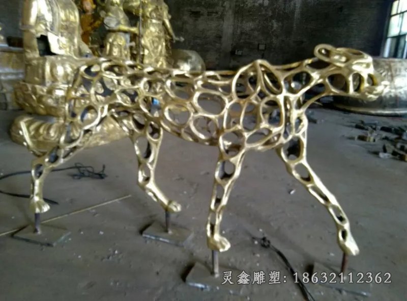 豹子铜雕 (7)