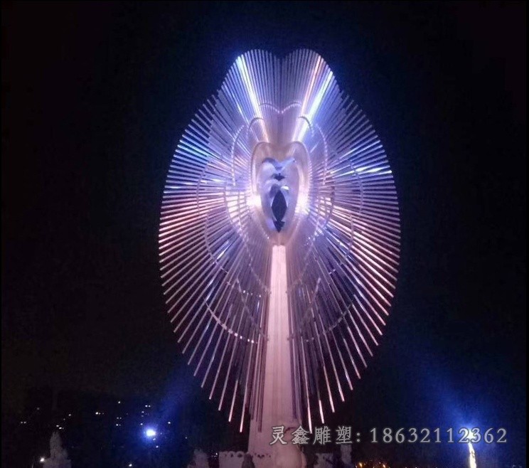 风动彩绘城市不锈钢雕塑