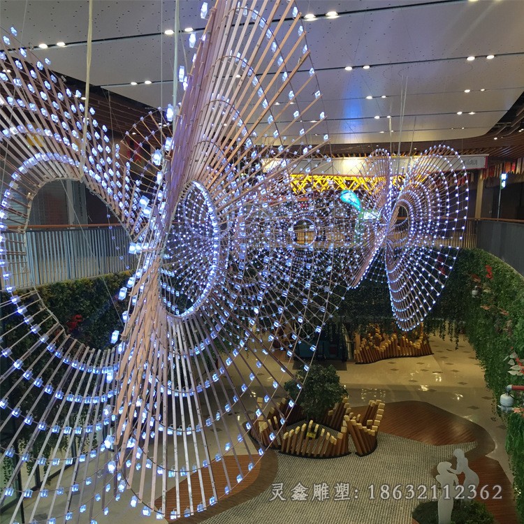 风动彩绘小区不锈钢雕塑