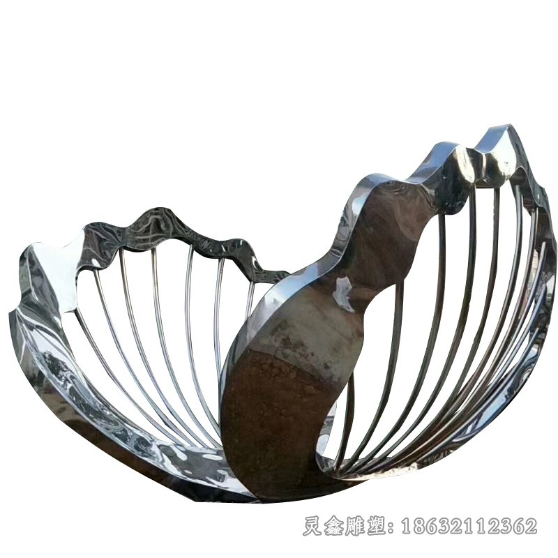 抽象蝴蝶镜面不锈钢雕塑