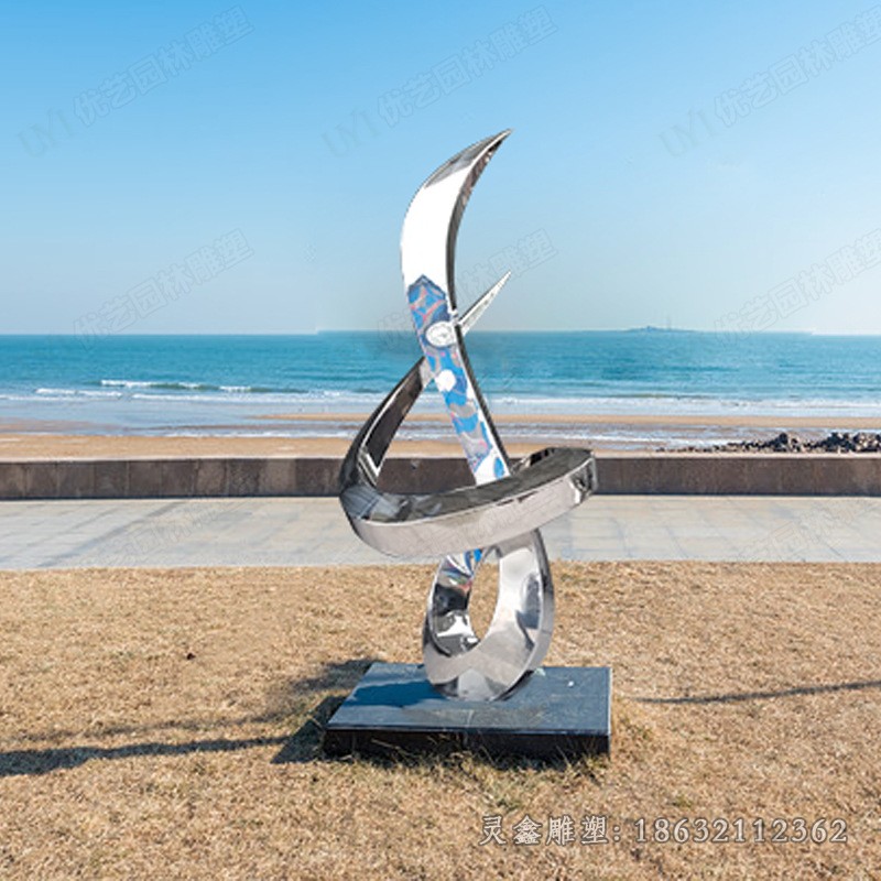 海边景观标志不锈钢雕塑