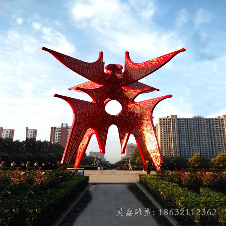 不锈钢广场标志景观雕塑