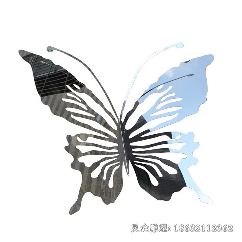 镜面蝴蝶校园不锈钢雕塑