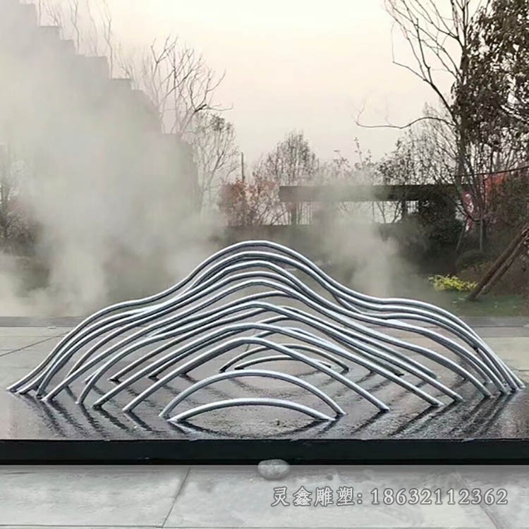 小区景观假山不锈钢雕塑