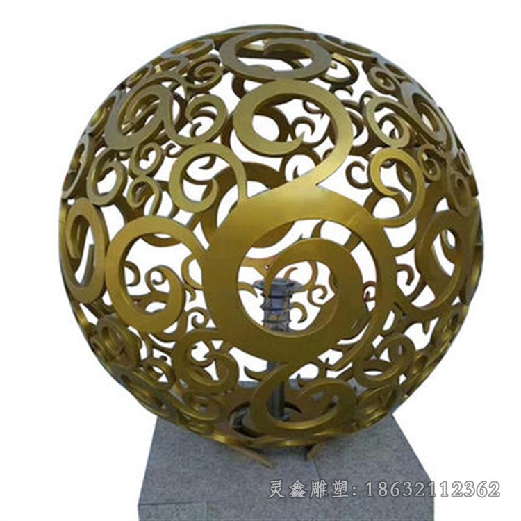 镂空球公园不锈钢景观雕塑