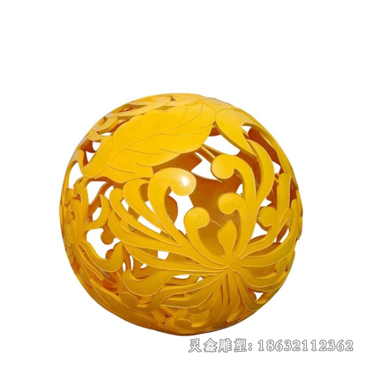 镂空球小区不锈钢景观雕塑