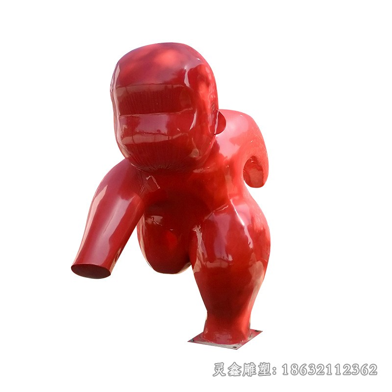 抽象人物校园不锈钢雕塑