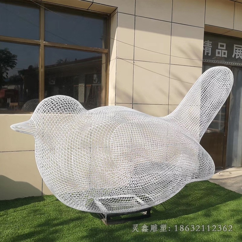 镂空小鸟庭院不锈钢雕塑