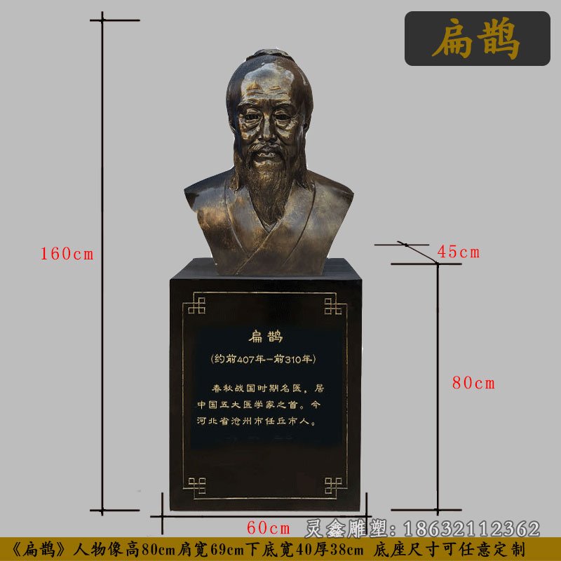 扁鹊广场人物景观铜雕