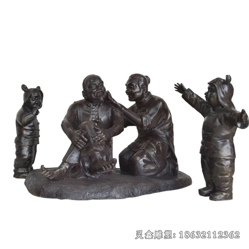 采耳人物铜雕 (31)