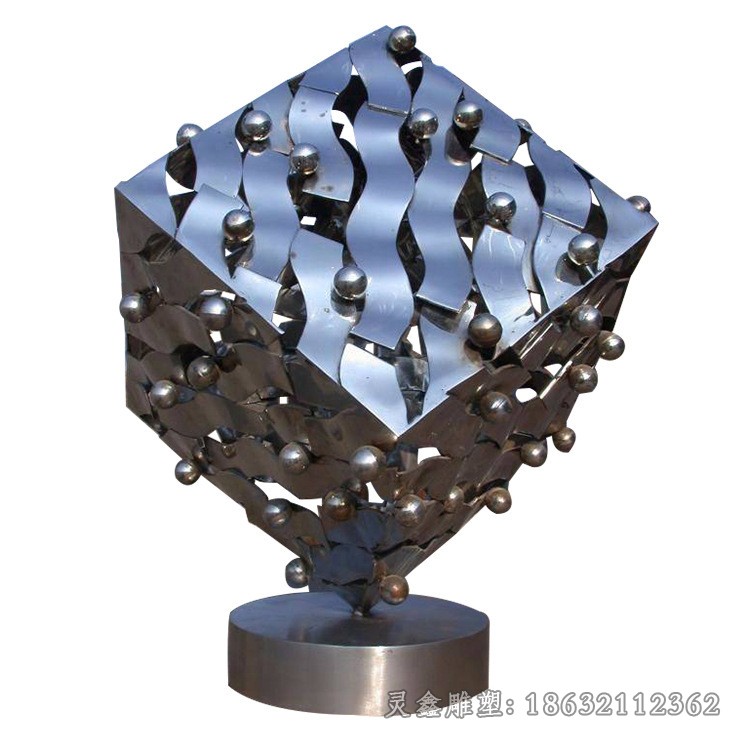 不锈钢魔方雕塑 (39)