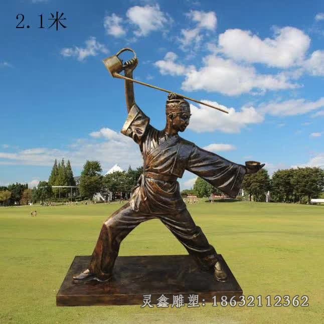 茶艺文化人物铜雕