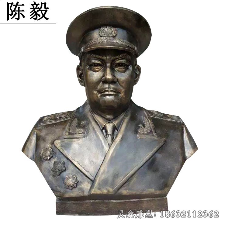 陈毅红军人物铜雕