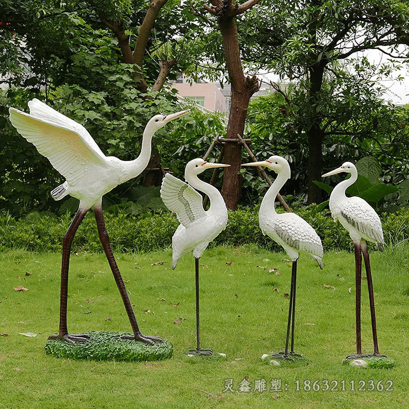 仙鹤园林不锈钢景观雕塑