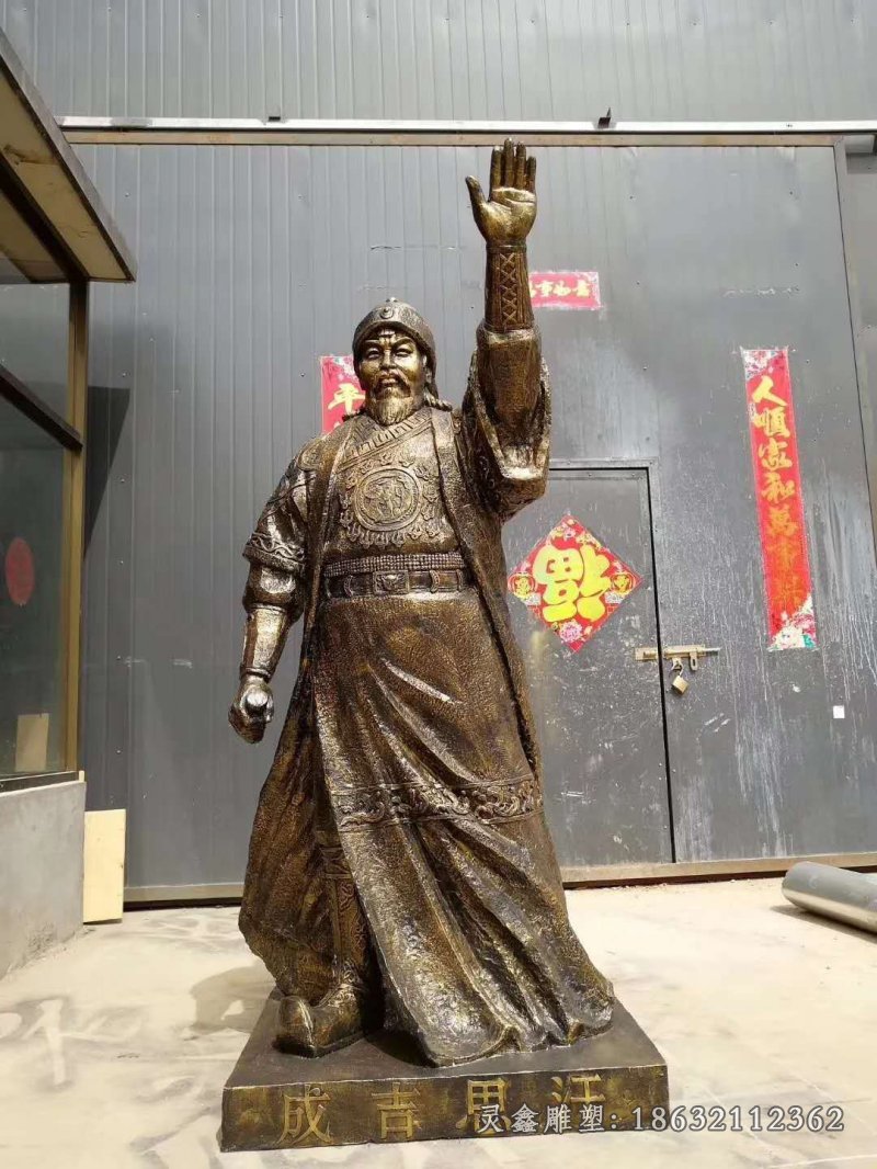 成吉思汗人物铜雕 (10)