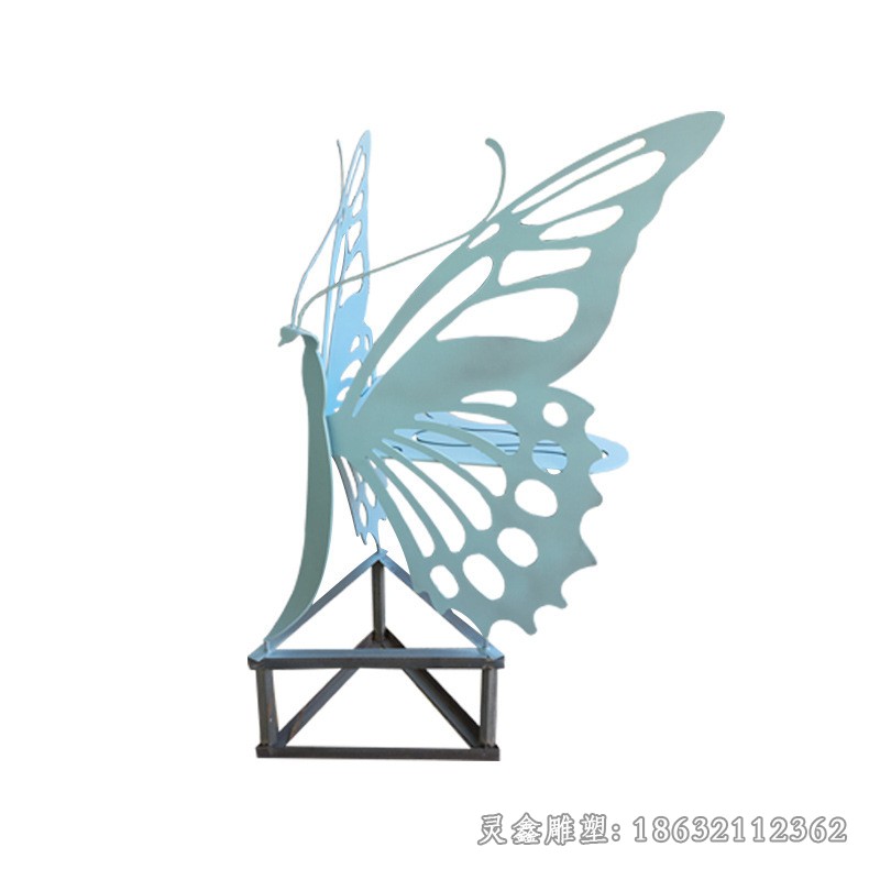镂空蝴蝶街边不锈钢雕塑