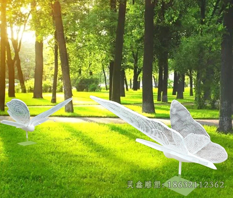 镂空蝴蝶园林不锈钢雕塑