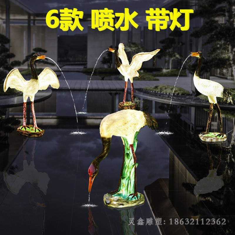 不锈钢仙鹤城市雕塑