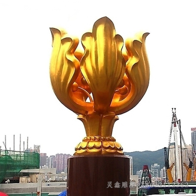 抽象花广场不锈钢雕塑