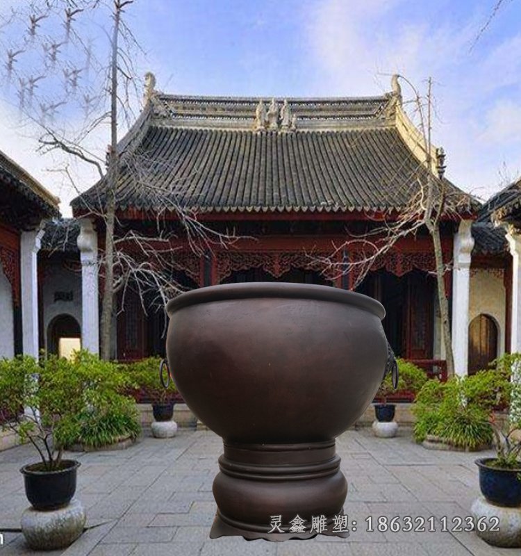 庭院水缸抽象景观铜雕