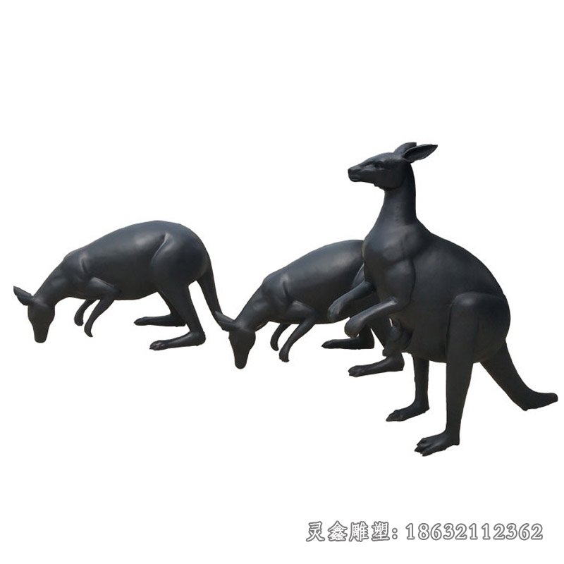 袋鼠动物铜雕 (2)[1]