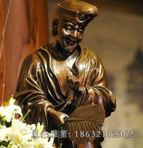 道济和尚古人景观铜雕
