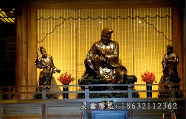 道济古代人物铜雕