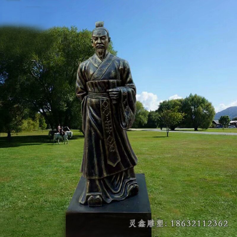 范蠡立式人物景观铜雕