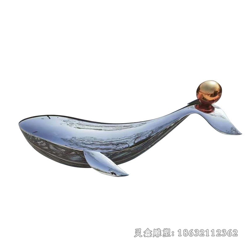 镜面海豚广场不锈钢雕塑
