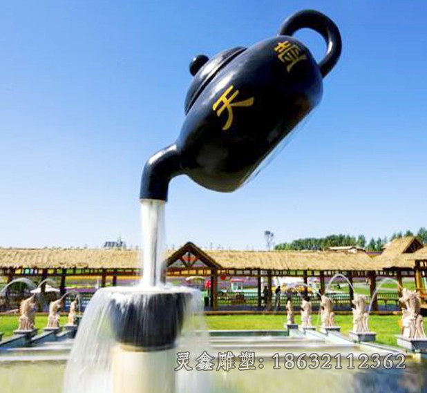 彩绘彩绘喷泉不锈钢雕塑