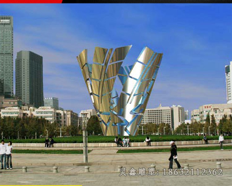 不锈钢字母广场景观雕塑