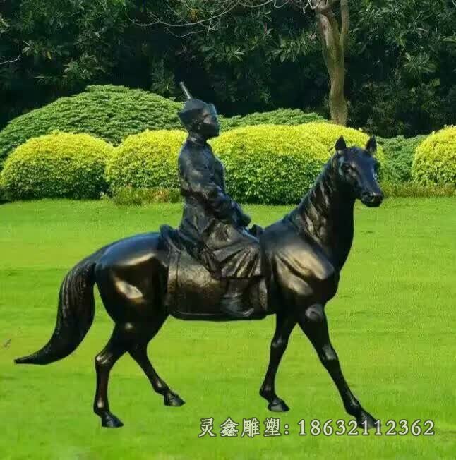 公园骑马景观铜雕
