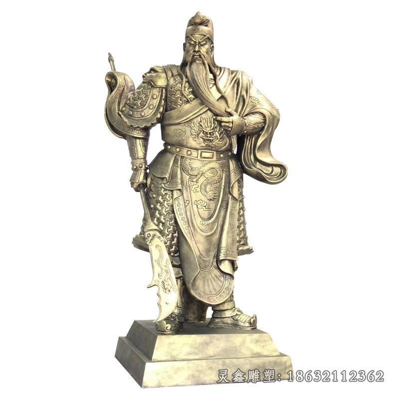 关羽三国景观铜雕