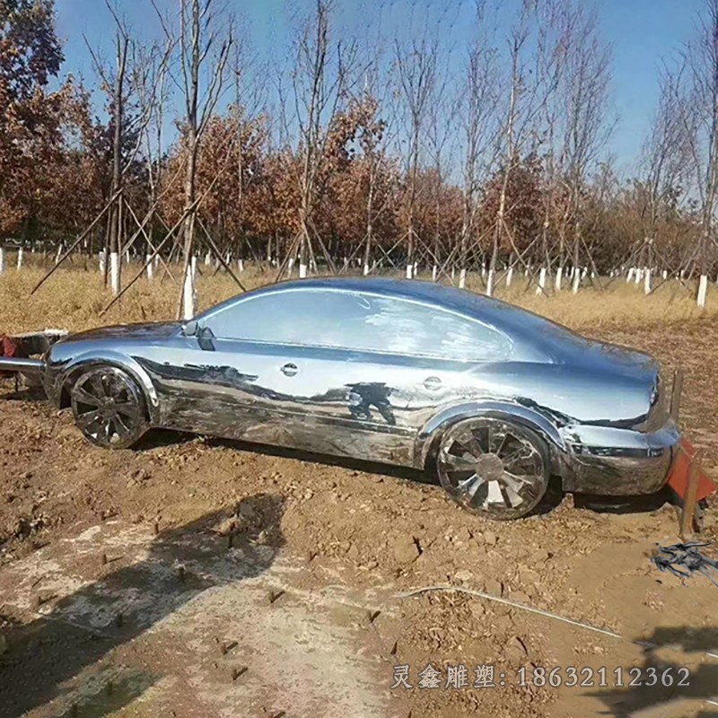 不锈钢车模型户外景观雕塑