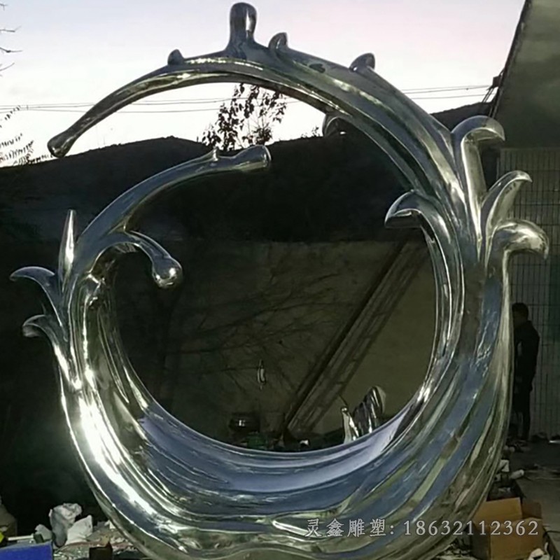 不锈钢景观抽象公园雕塑