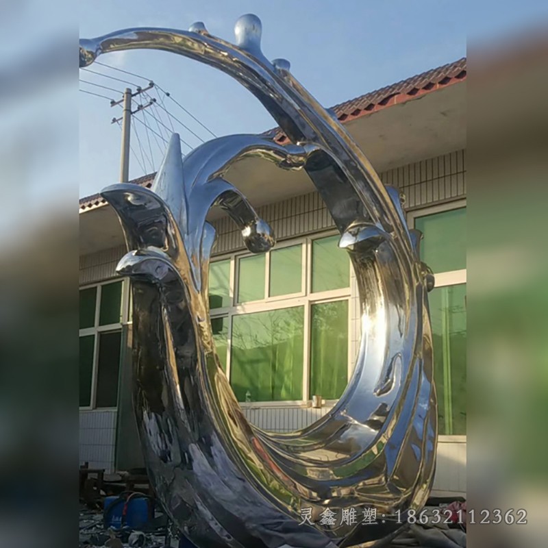 不锈钢景观抽象公园雕塑