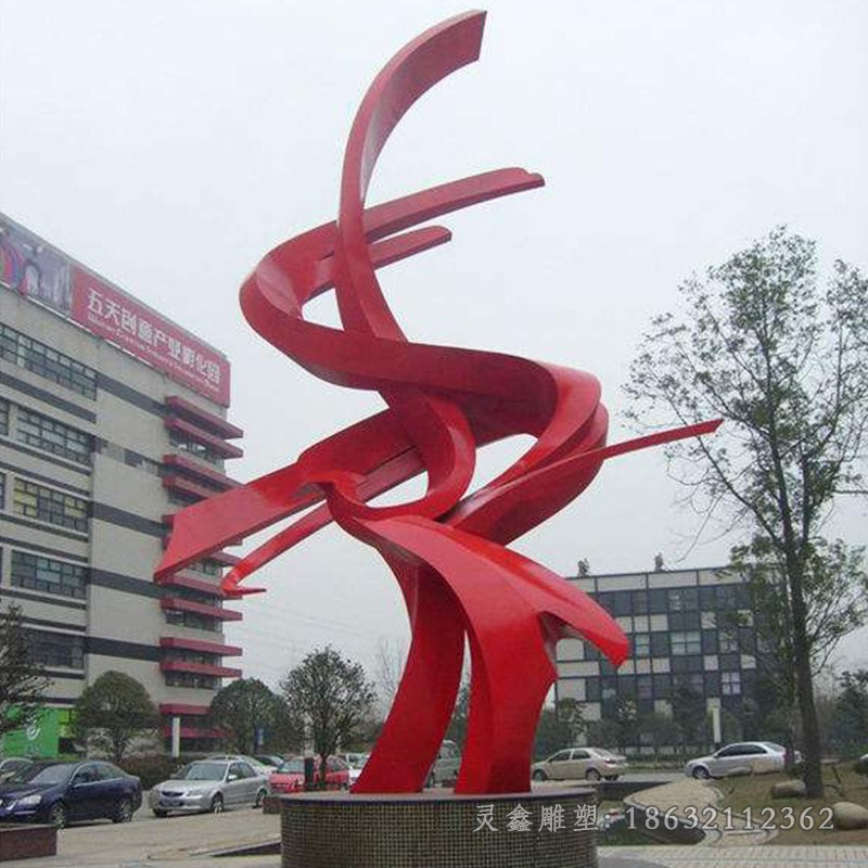 彩绘广场大型不锈钢雕塑