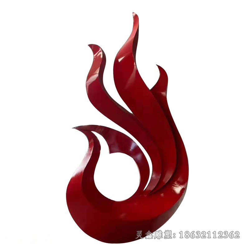 不锈钢抽象金凤凰雕塑