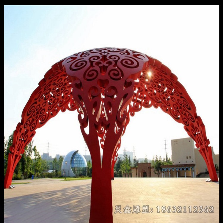 不锈钢抽象镂空创意造型雕塑