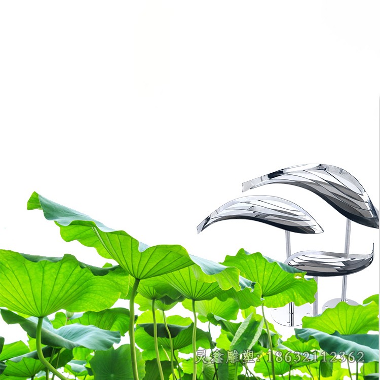 不锈钢抽象鱼公园景观雕塑