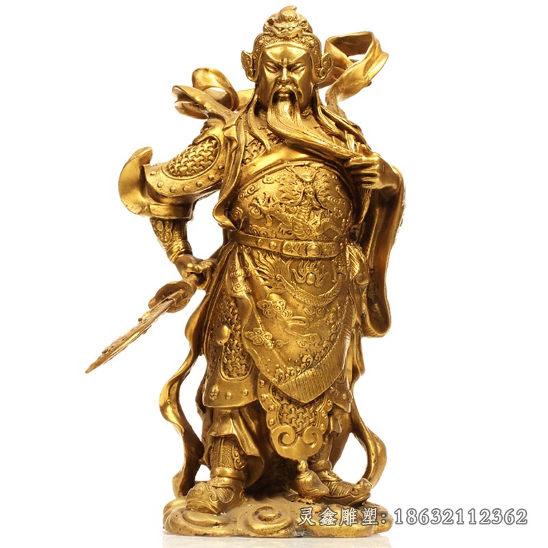 关羽城市人物景观铜雕 