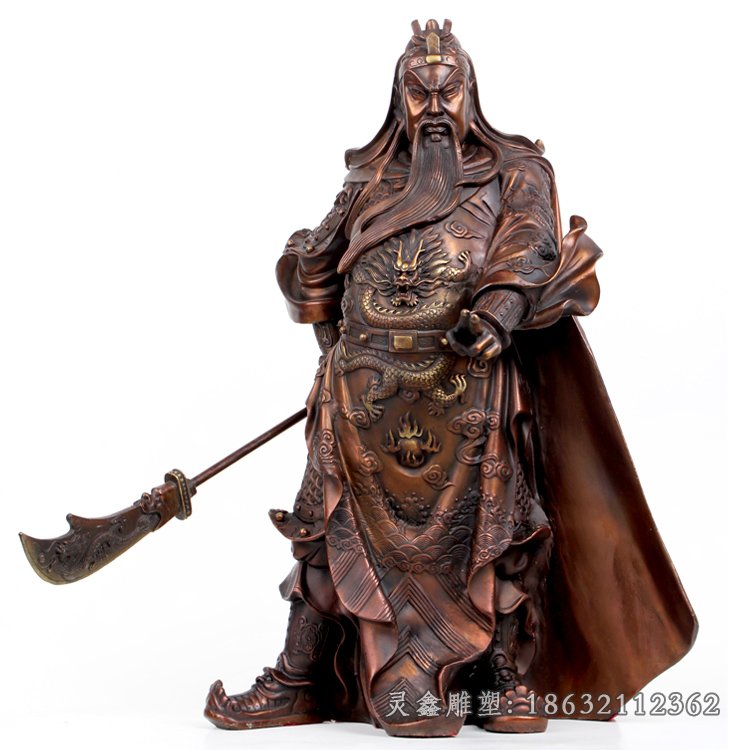 关羽人物铜雕 (25)