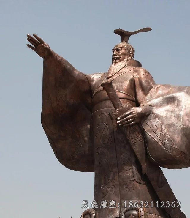 汉武帝铜雕，城市铜雕_看图王