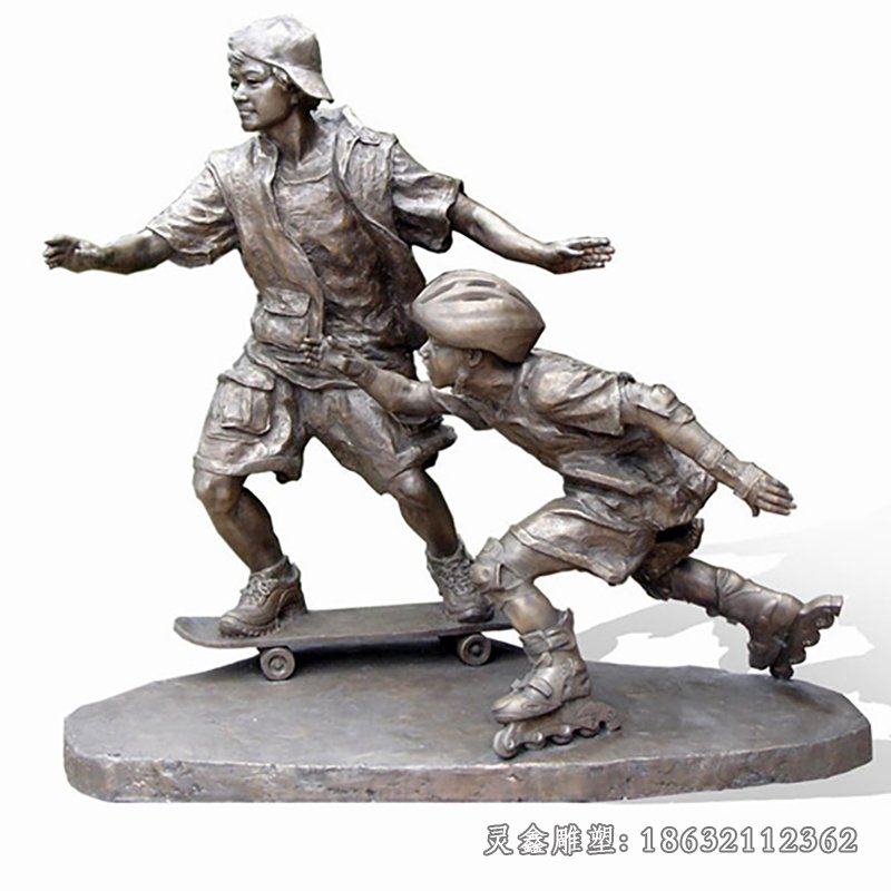 滑板铜雕 (3)