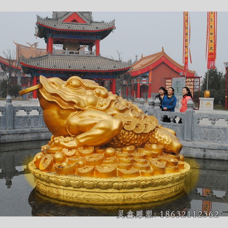 金蟾动物铜雕 (3)