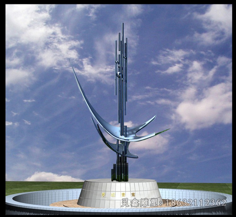 不锈钢放飞理想标志雕塑